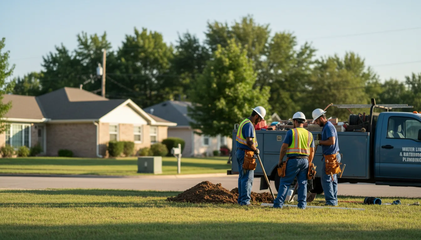 Residential water line and bathroom plumbing service in Hansen, ID